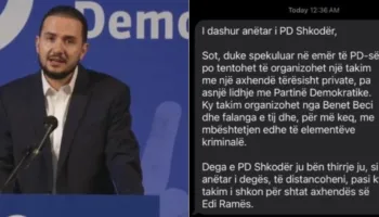 PD në sulm kundër Ervin Salianjit, zbulohet SMS për demokratët e Shkodrës: Axhendë tërësisht private…