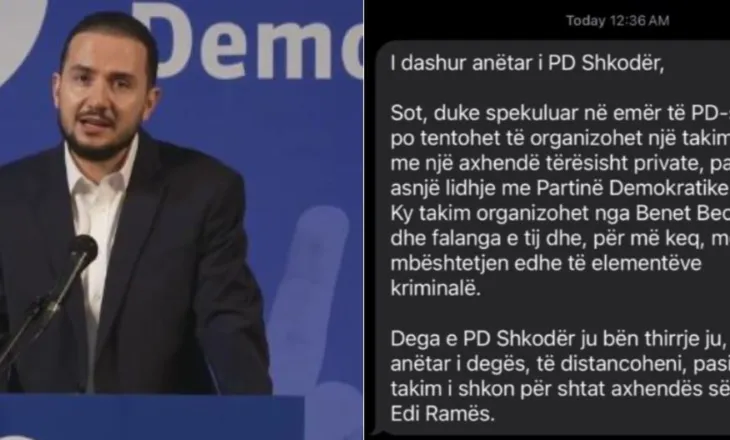 PD në sulm kundër Ervin Salianjit, zbulohet SMS për demokratët e Shkodrës: Axhendë tërësisht private…