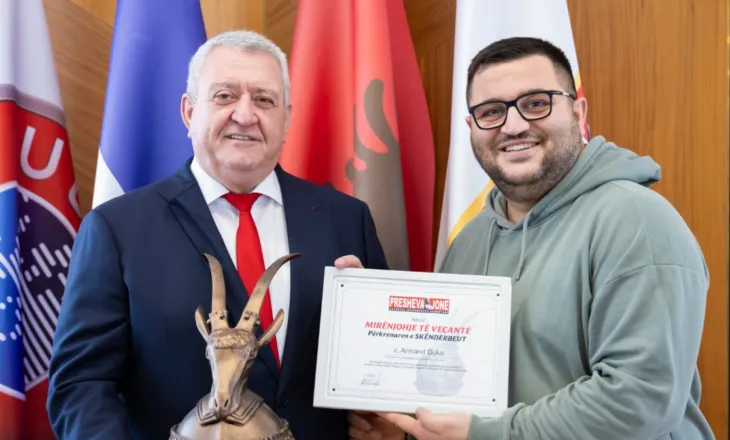 “Përkrenarja e Skënderbeut”, Duka nderohet me mirënjohjen e veçantë nga Prsheva
