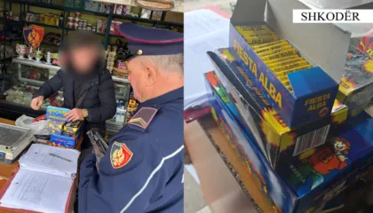 Policia sekuestron 44 kuti me fishekëzjarre, procedohet penalisht pronarja e dyqanit