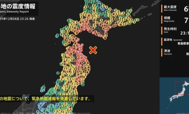 Shkundet Japonia, tërmeti 7.6 ballë godet shtetin aziatik, autoritetet paralajmërojnë dhe cunami