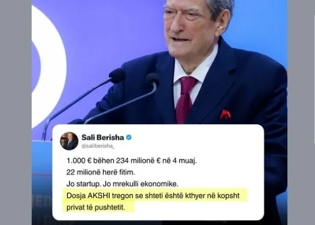 “Shteti si pronë private”,  Berisha zbulon shifra tronditëse për AKSHI-n: Nga 1 mijë euro në…