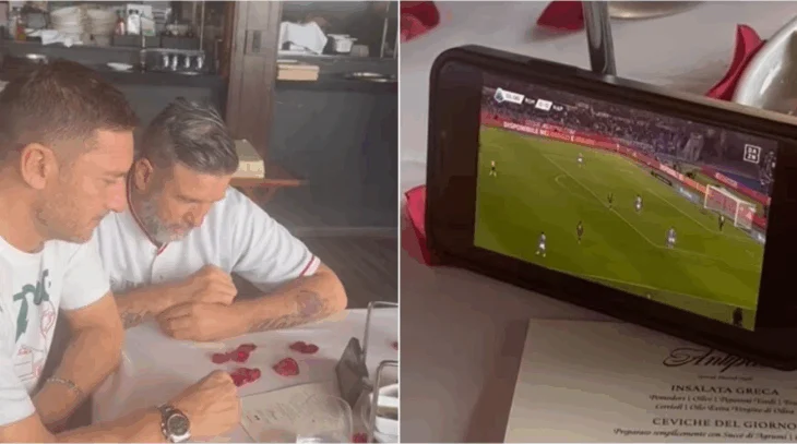 Totti dhe Candela, çfarë emocionesh në Miami! E ndjekin Roma-Napoli në celular