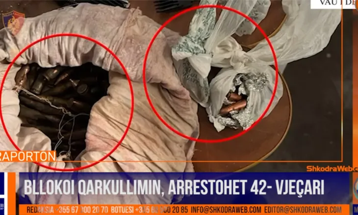 VIDEO – Bllokoi qarkullimin e kundërshtoi policinë, arrestohet 42- vjeçari nga Vau Dejësi, iu gjet kanabis dhe municion