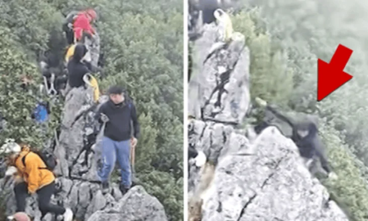 VIDEO/ Filmohet momenti i frikshëm, turisti në Kinë bie nga shkëmbi 40 metra i lartë teksa bënte selfie