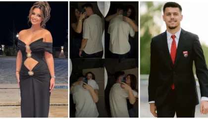 VIDEO/ “Më duket i mbushi brekët!”- Futbollisti i kombëtares u bë baba për herë të parë, shfaqet me vajzën në krah! Momentet e ëmbla