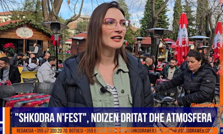 VIDEO – Ndizen zyrtarisht dritat në pedonale, Shkodra nis sonte muajin e festave të fundvitit…