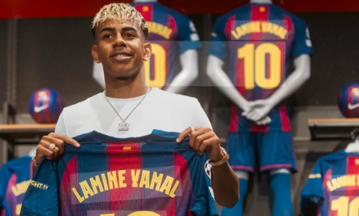 Yamal përmbys hierarkinë globale, fanella më e shitur në botë mban emrin e tij