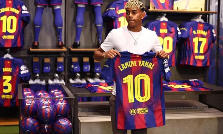 Yamal zbret nga froni dyshen Messi-CR7, vendos rekord në shitjen e fanellave