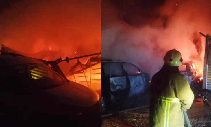 Zjarri shkrumbon një kioskë dhe dy automjete në Librazhd, dyshohet për zjarrvënie të qëllimshëm