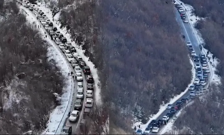 25 kilometra trafik, pamje nga qarkullimi i bllokuar në rrugët e Dajtit