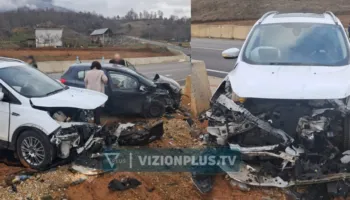 Aksident në Dibër, makinat përplasen kokë më kokë, çifti i bashkëshortëve transportohen me helikopter drejt Traumës