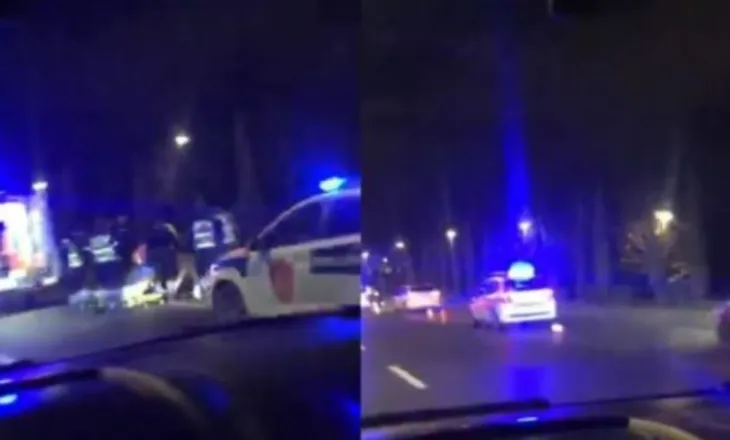 Aksident pak pas mesnate në Unazën e Madhe, policia dhe ambulanca në vendngjarje