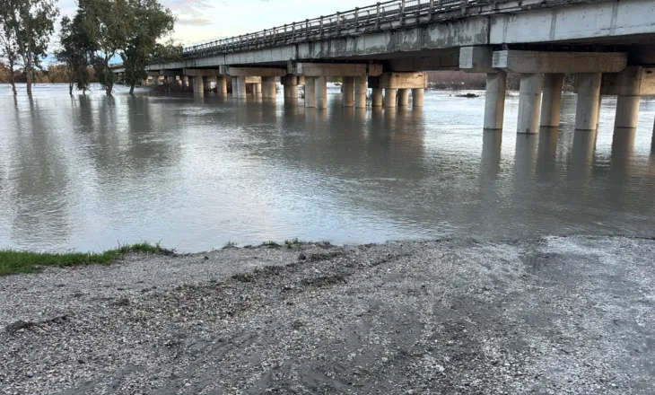 Alarm në Urën e Mifolit! Vjosa del nga shtrati, niveli mund të shkojë deri në 9 metra