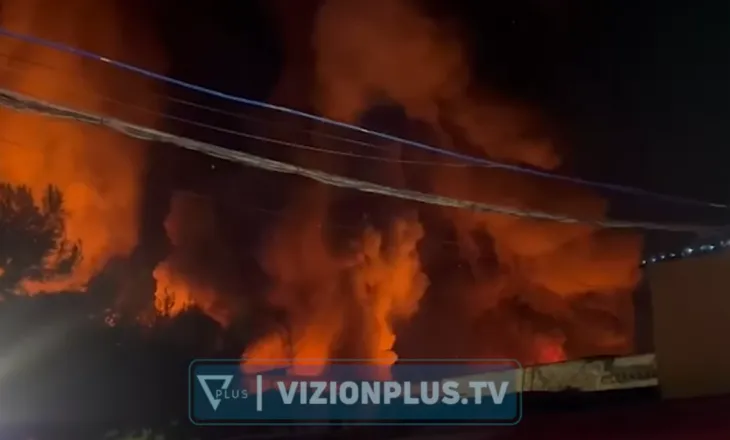 Alarmante! Përhapet një tjetër vatër zjarri te “5 Maji”, rrezik nga bombolat e gazit në magazina