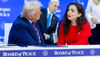 ‘Aleanca me Amerikën është rruga e vetme’/ Osmani ndan foton nga takimi me Trump në Davos