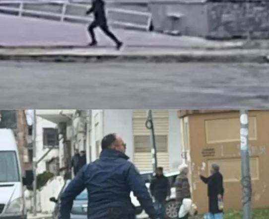 Arratisja nga burgu/ Momenti kur Altin Ndocaj ikën me vrap dhe polici e ndjek me armë në dorë