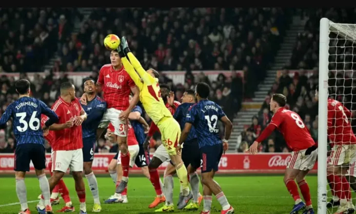 Arsenal nuk shfrytëzon humbjen e City-t, mjaftohet me një pikë ndaj Nottingham