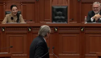 Balluku plas gazit në Kuvend! Çfarë tha kreu i PD-së që e bëri të qeshë zëvendëskryeministren