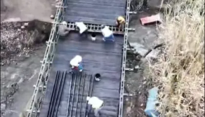 Beci poston videon: Drejt përfundimit vendosja e urës së re të hekurt në Bleran të Shkodrës