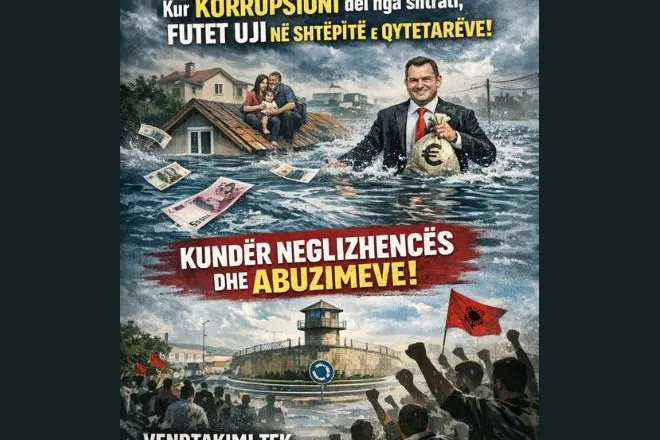 Berisha thirrje për protestë sot ora 16.30 në Durrës te Vendrrotullimi i Burgut
