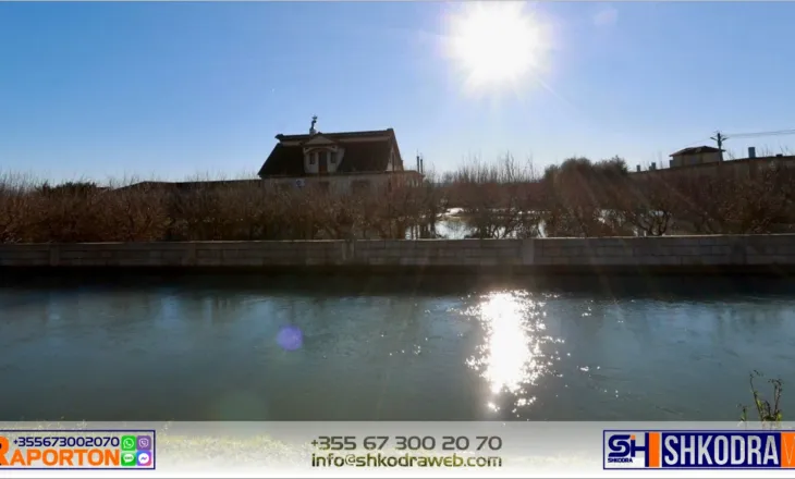 Bie me 10 cm niveli i ujit në zonën e Obotit në Bashkinë Shkodër, si paraqitet situata këtë të mërkurë