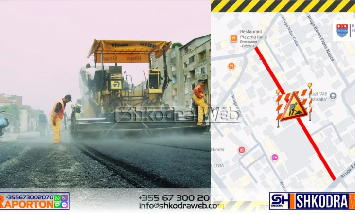 Bllokohet qarkullimi i automjeteve, nis asfaltimi i rrugës “Don Bosko” në qytetin e Shkodrës…