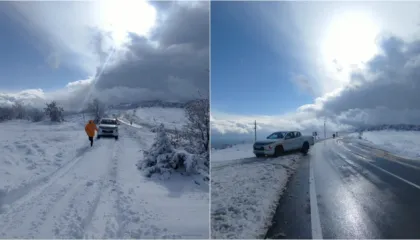 Bora “mbulon” Elbasanin/ Ndërpritet energjia elektrike në disa zona të Gramshit, bllokohen disa fshatra