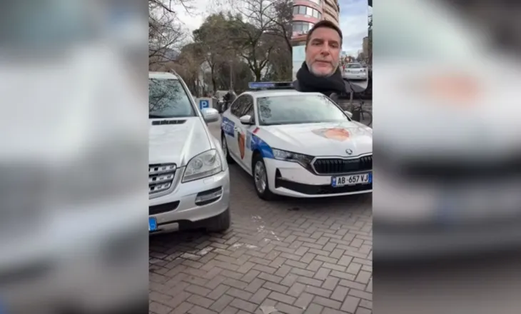 Burg për parkimin dysh, Braçe nxjerr pamjet e “shkelësit”, është një makinë policie