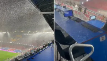 Çfarë dështimi për Barçën/ Stadium i rinovuar, por Camp Nou “pushtohet” nga shiu (VIDEO)