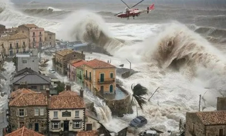 Cikloni ‘Harry’ paralizon jugun e Italisë, përmbyt qytete dhe fundos automjete