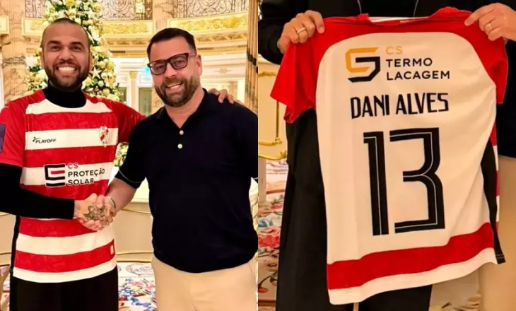 Dani Alves rikthehet në futboll dhe pozon për herë të parë me fanellën e ekipit të tij të ri