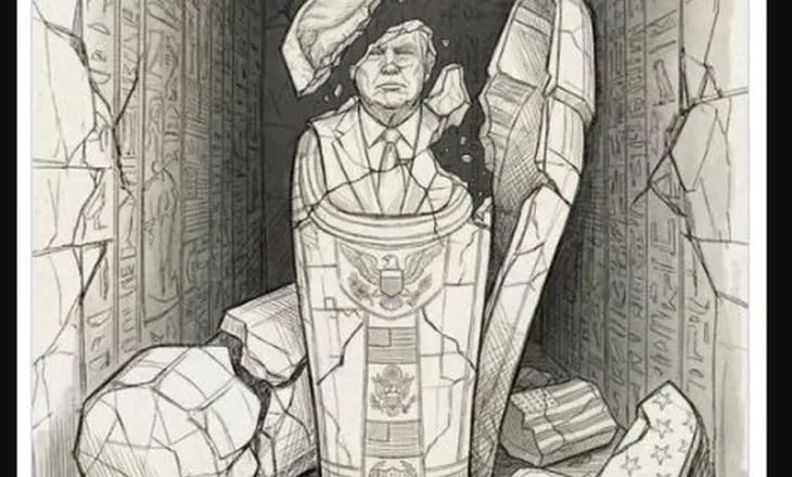 “Do të përmbyset si faraoni!” Lideri Suprem i Iranit poston një karikaturë të Trump në sarkofag