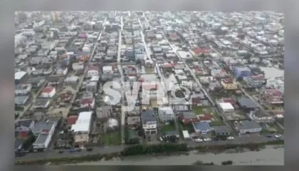 Dramatike – Pamjet me DRON/ Zona e kënetës në Durrës nën pushtetin e ujit, 19-milionë euro për hidrovorin të çuara dëm
