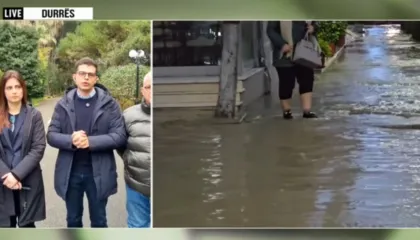 “Emergjencat” në aksion/ Situata nga përmbytjet në Durrës, ministri Vengu: Po çlirojmë çdo banesë nga uji