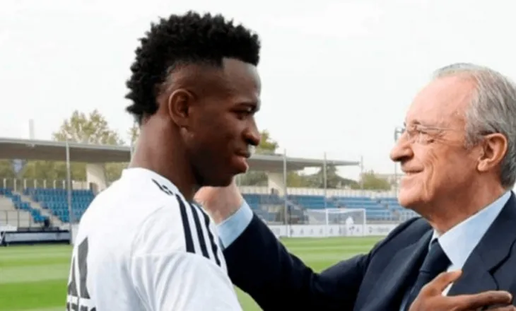 Florentino Pérez dëshiron të rinovojë me Vinicius; e konsideron më të rëndësishëm se çdo trajner