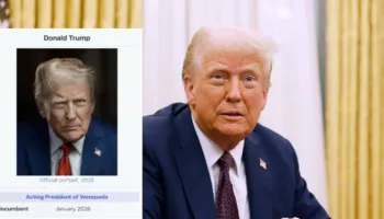 FOTOLAJM/ Trump “prezanton veten” si president edhe të Venezuelës