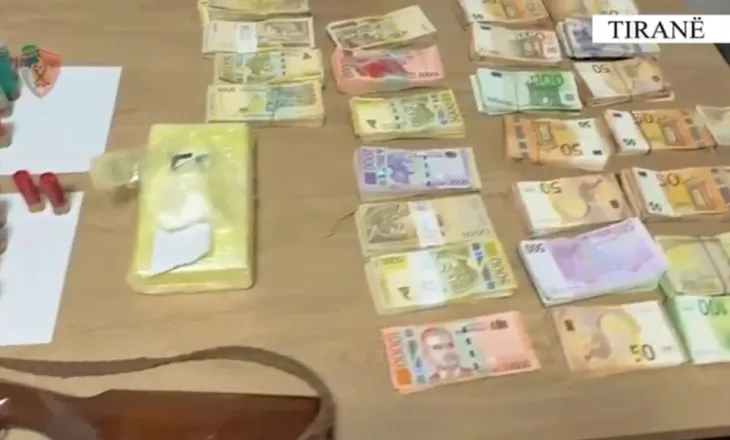 Furnizonin me kokainë disa grupe në Tiranë, kush janë 3 të arrestuarit, u sekuestrohen mbi 120 mijë euro, armë dhe drogë