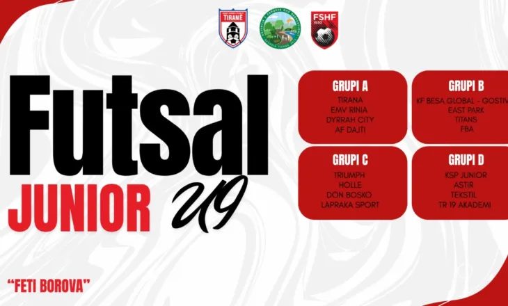 “Futsal Junior” bën bashkë fëmijët nga e gjithë shqiptaria, emrr pjesë edhe një ekip nga Gostivari