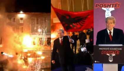 Gurë, molotov e gaz lotësjellës! Policë dhe qytetarë të plaggosur, mbyllet pas 3 orësh protesta e PD, Berisha: Beteja vazhdon