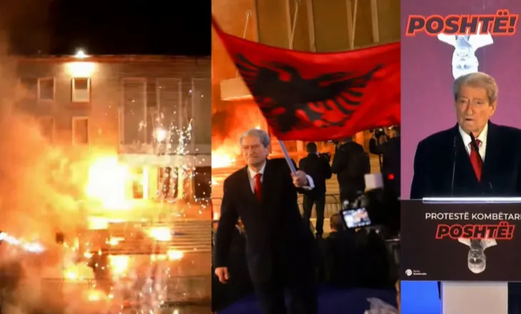 Gurë, molotov e gaz lotësjellës! Policë dhe qytetarë të plaggosur, mbyllet pas 3 orësh protesta e PD, Berisha: Beteja vazhdon