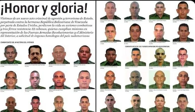 Havana zyrtare publikon fotot: Kush janë 32 ushtarët kubanë, që u vranë duke mbrojtur Maduron