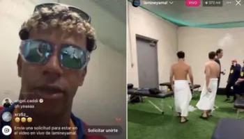 “Këtë s’mund ta filmoj”; gafa e Yamal me Szczesny, “live” nga dhomat e zhveshjes së Barcelonës