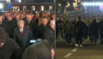 Kreu i PD-së Sali Berisha del nga selia blu, për t’ju bashkuar protestës kombëtare