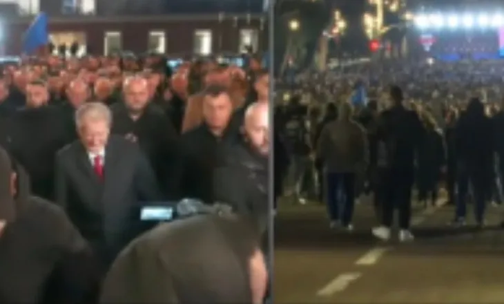 Kreu i PD-së Sali Berisha del nga selia blu, për t’ju bashkuar protestës kombëtare