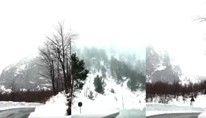 Kryeministri Rama na çon në një udhëtim magjepsës dimri në rrugën Bogë-Theth