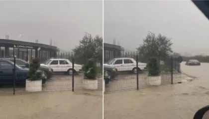 Kurbin/ Përroi del nga shtrati dhe përmbyt disa zona, bllokohet aksi Laç-Mamurras