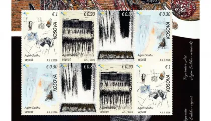 Lëshohet në qarkullim pulla postare kushtuar artistit, Agim Salihu