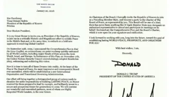 Letra e diskutueshme e Trump-it, së fundi dhe në Kosovë