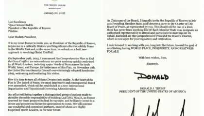 Letra e diskutueshme e Trump-it, së fundi dhe në Kosovë